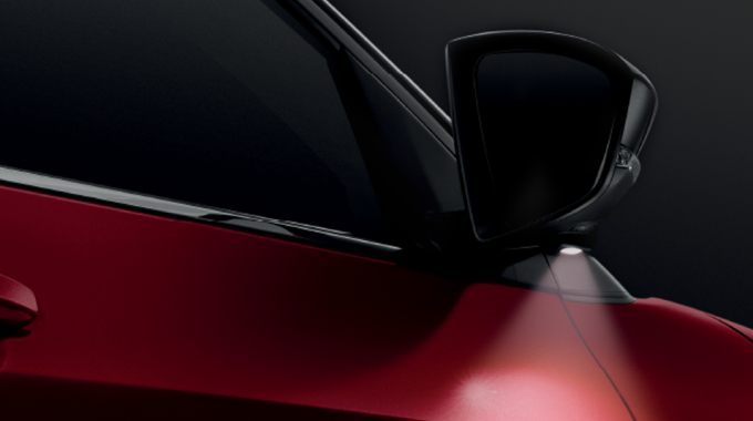 RETRACTABLE SIDE MIRROR WITH WELCOME LAMP*